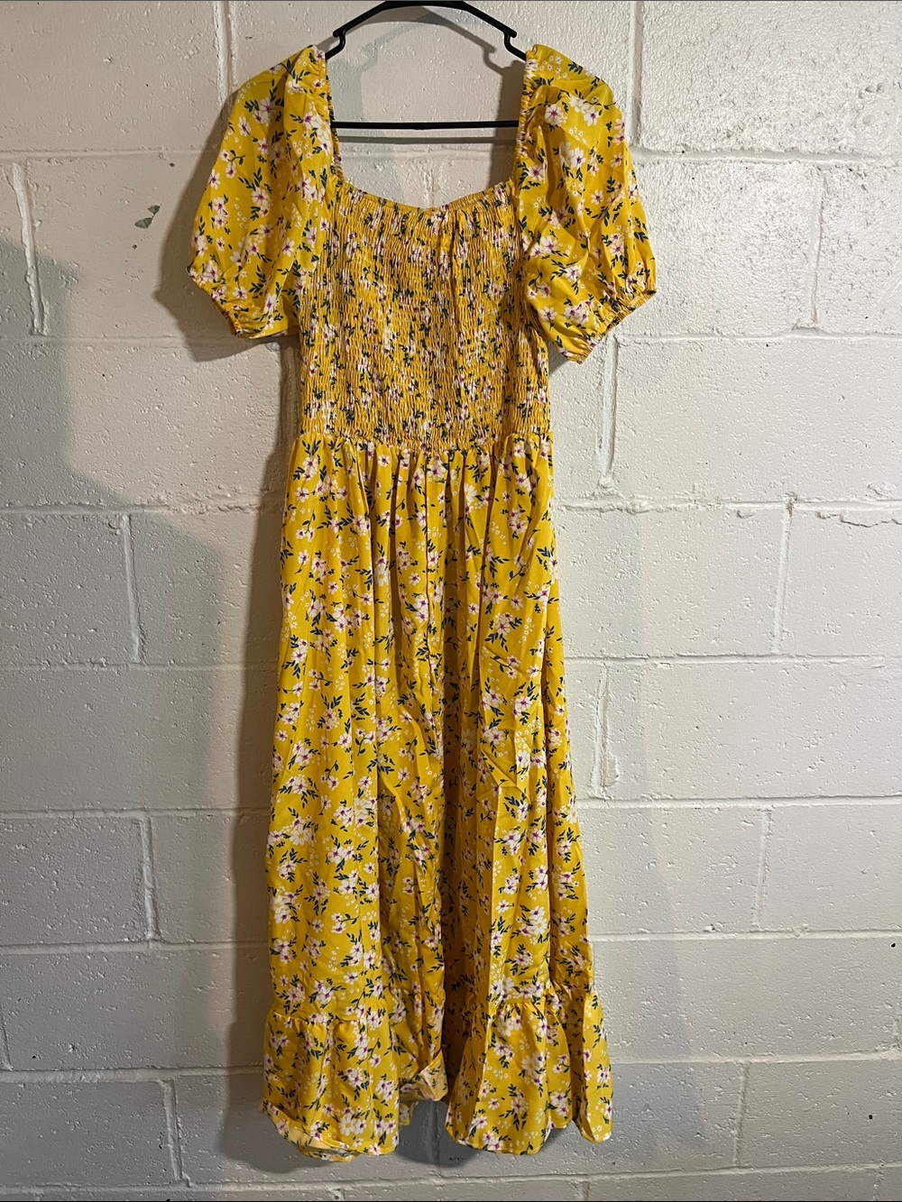 SHEIN Smocked Puff-Sleeve Dress